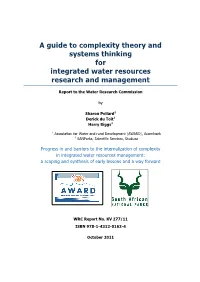 A Guide to Complexity Theory and Systems Thinking for Integrated Water Resources Research and Management