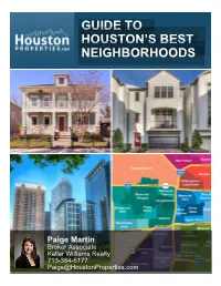 Guide to Houston's Best Neighborhoods