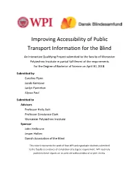 Improving Accessibility of Public Transport Information for the Blind