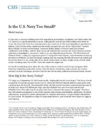 Is the U.S. Navy Too Small?