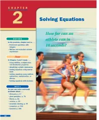 Solving Equations
