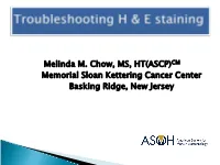 Troubleshooting H&E Stain