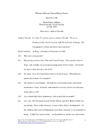 1 William Jefferson Clinton History Project Interview With