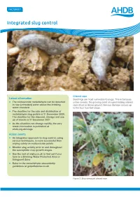 AHDB Integrated Slug Control