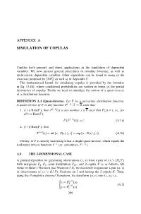 Appendix a Simulation of Copulas