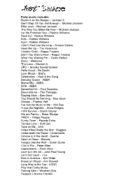 Full Song List