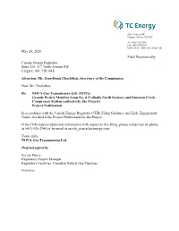 May 26, 2020 Filed Electronically Canada Energy Regulator Suite 210, 517 Tenth Avenue SW Calgary, AB T2R 0A8
