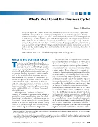 What's Real About the Business Cycle?