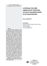 A Proposal for a New Administrative-Territorial Outline of Bucharest-Based In-City Discontinuities