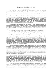 Cooperating with ICSW, 1994 – 2003