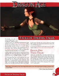 Faces of Thedas: Tallis
