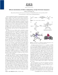 Efficient Aziridination of Olefins Catalyzed by a Unique Disilver(I)