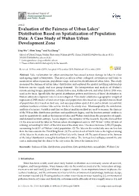 Evaluation of the Fairness of Urban Lakes' Distribution Based On