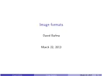 Image Formats