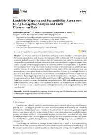 Landslide Mapping and Susceptibility Assessment Using Geospatial Analysis and Earth Observation Data