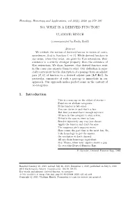 SO, WHAT IS a DERIVED FUNCTOR? 1. Introduction