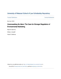 The Case for Stronger Regulation of Environmental Marketing
