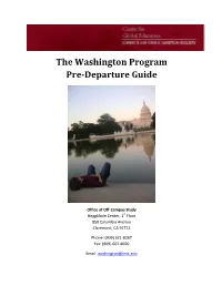 The Washington Program Pre-Departure Guide