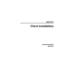 Windream Client Installation