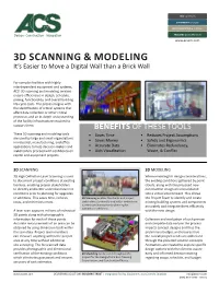 3D Scanning & Modeling