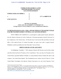 5:17-Cr-00882-DAE Document 164 Filed 11/12/18 Page 1 of 10