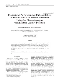 Determining Polybrominated Diphenyl Ethers in Surface Waters of Western Pomerania Using Gas Chromatography with Electron Capture Detection