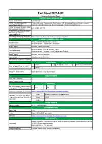 Fact Sheet 2021-2022