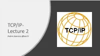 Lecture: TCP/IP 2