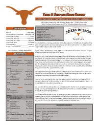 Texas Track & Field and Cross Country
