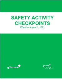 2021 Safety Activity Checkpoints