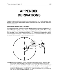 Appendix: Derivations