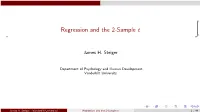 Regression and the 2-Sample T