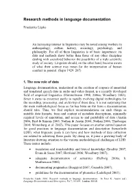 Research Methods in Language Documentation