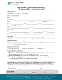 Sign Permit Application