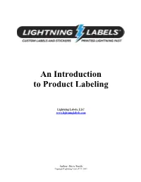 An Introduction to Product Labeling