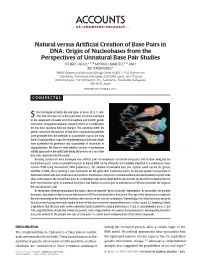 Natural Versus Artificial Creation of Base Pairs in DNA: Origin Of