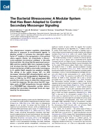 The Bacterial Stressosome: a Modular System That Has Been Adapted to Control Secondary Messenger Signaling