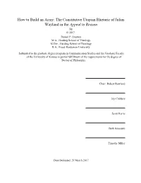 The Constitutive Utopian Rhetoric of Julius Wayland in the Appeal to Reason by © 2017 Daniel P