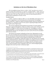 The Keller Rule — Limitations on the Use of Mandatory Dues