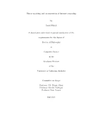 Threat Modeling and Circumvention of Internet Censorship by David Fifield