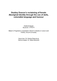 Destiny Deacon's Reclaiming of Female Aboriginal Identity Through the Use