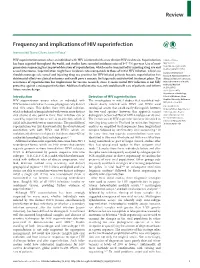 Frequency and Implications of HIV Superinfection