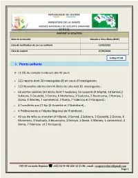 I. Points Saillants