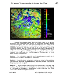 LRO Makes a Temperature Map of the Lunar South Pole 42