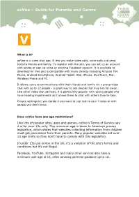 Oovoo Guide for Parents
