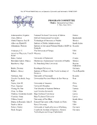 PROGRAM COMMITTEE Chairs: Michael Savoie (USA) C