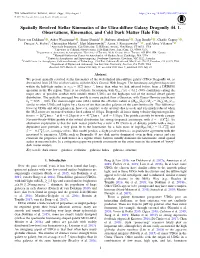 Spatially Resolved Stellar Kinematics of the Ultra-Diffuse Galaxy Dragonﬂy 44