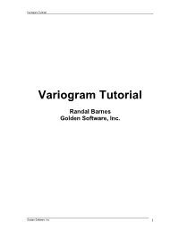 Variogram Tutorial