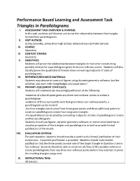 Constructing Parallelograms and Triangles