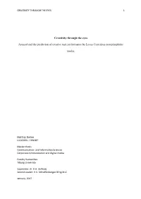 Creativity Through the Eyes Arousal and the Prediction of Creative Task